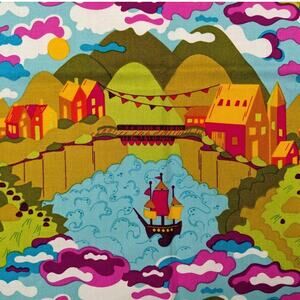 1 Yard 2017 "Lilliput" Sunrise Diving Board ANDOVER COTTON FABRIC Alison Glass